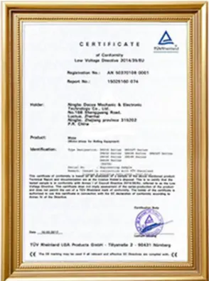 ISO 9001 certificate